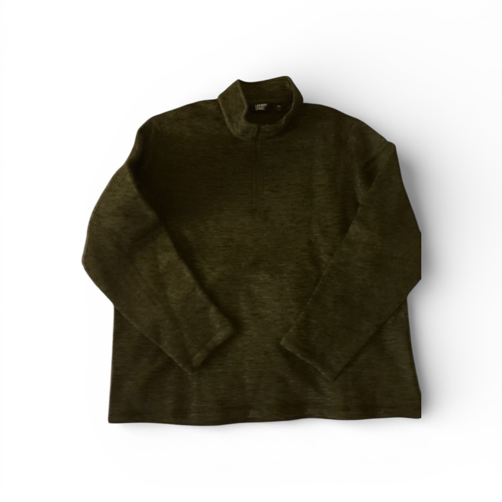 Land’s End 
Men's Green Half-Zip Sweater NWT